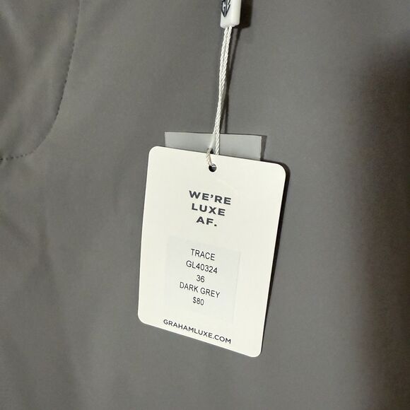 NWT Graham Luxe Shorts Mens Size 36 Trace Gray Performance Soft Stretch Golf - Picture 3 of 12